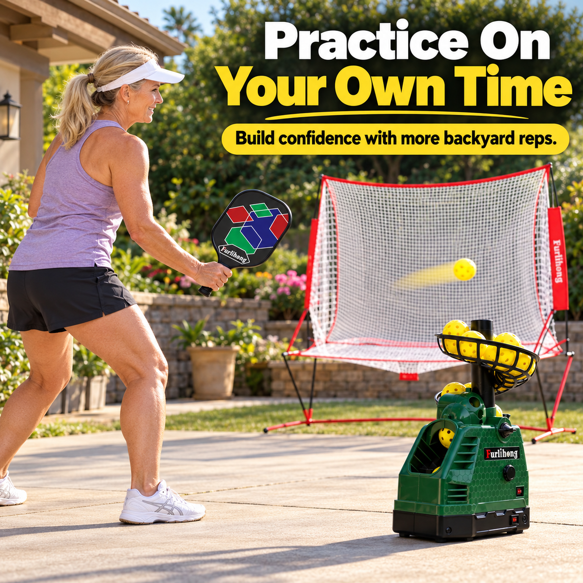 Automatic Pickleball Launcher Starter Kit for Solo Practice
